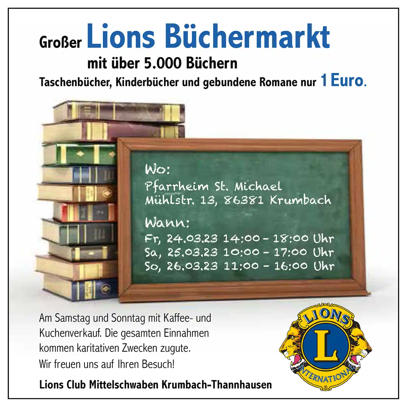 Lions Büchermarkt 24-26.03.2023